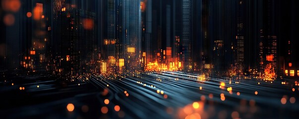 Poster - digital background, can be used in the description of network abilities, technological processes, di