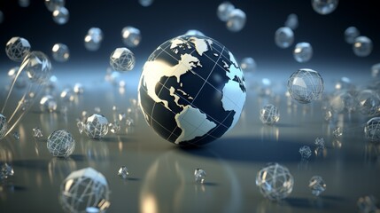 Poster - Economic recession analysis with global focus, highlighting declining market trends