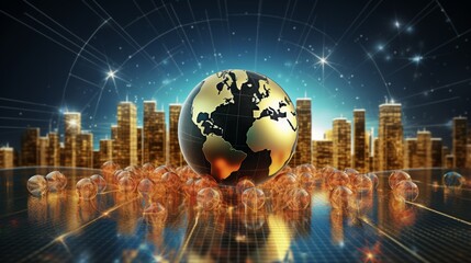 Poster - Global market trends in economics with an emphasis on growth and technological advancement