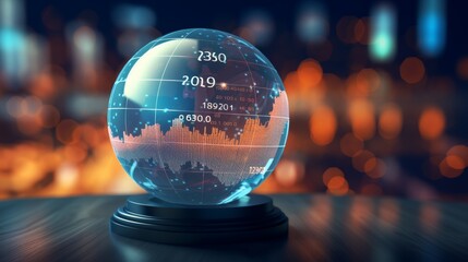 Aufkleber - Trade forecast showing future trends with predictive analytics and market projections