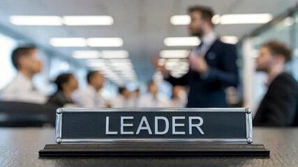 Poster - A desk nameplate labeled 
