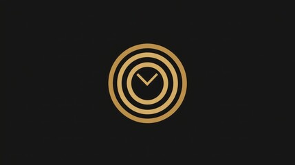 Poster - Target achievement symbol in a minimal glyph style icon.