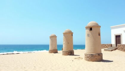 Poster -  Beachfront serenity with ancient charm