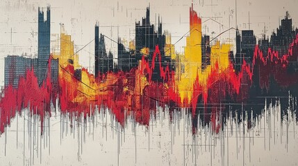 Poster - Artistic Stock Market Graph Representation