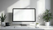 © About - monitor on the table