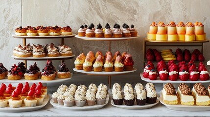 Gourmet Dessert Buffet with a Variety of Sweet Treats