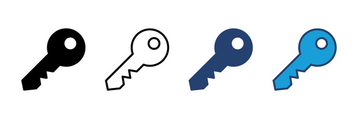 Fototapete - Key icon vector. Key vector icon. Key symbol
