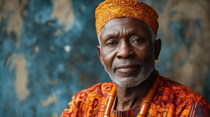 Middle-aged Nigerian man with traditional attire and a warm expression.