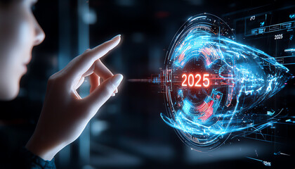 Poster - Exploring the future of business analytics a team collaborates on holographic revenue insights for 2025