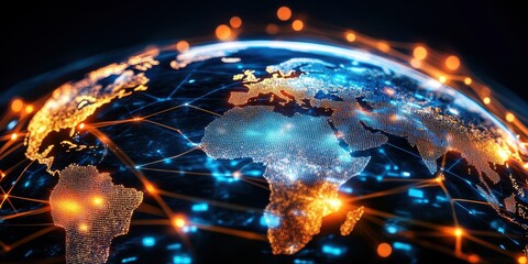 Poster - global network concept in a digital world