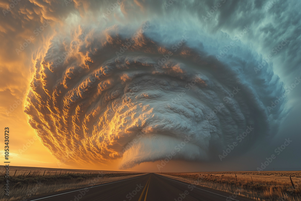 big hurricane storm clouds, atmospheric circulation, dangerous natural ...