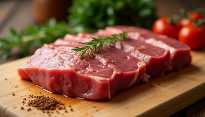 Poster -  Deliciously marinated steak ready for the grill