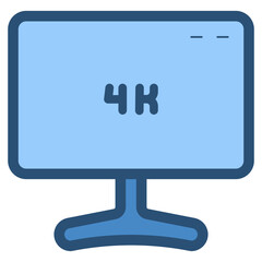 Canvas Print - 4k display resolution monitor icon