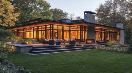 Prairie house with natural light.