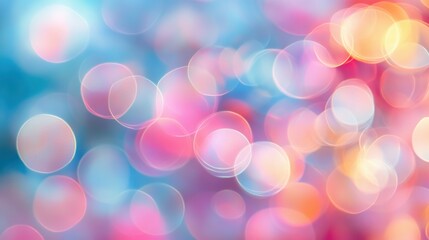 Poster - Soft blurred circles in pastel tones