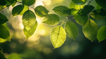 Wall Mural - Sunlit leaves