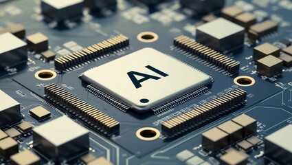 Poster - computer, chip, technology, circuit, processor, board, electronics, electronic, memory, cpu, microchip, data, digital, equipment, isolated, card, motherboard, component, macro, electrical, hardware, i