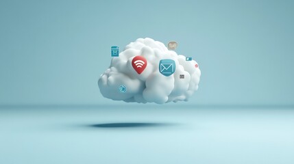 Aufkleber - Innovative cloud technology representing connectivity and communication in a digital era
