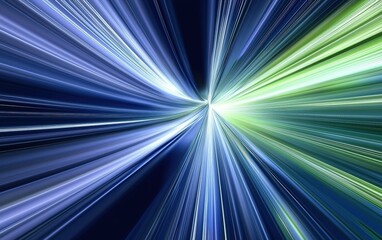 Poster - Abstract light streaks create a dynamic burst of color radiating outward in a vivid display of energy and movement
