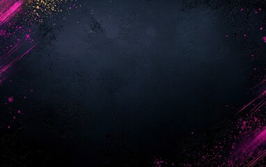 Poster - Colorful abstract background with vibrant pink brush strokes on a dark canvas creating a modern artistic atmosphere