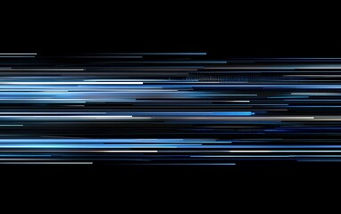 Aufkleber - Dynamic blue and white light streaks create a mesmerizing abstract design on a black background