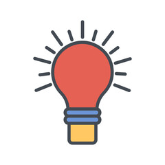 Sticker - Light Bulb Vector Icon