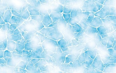 Poster - Bright blue clear water texture with light reflections creating a serene underwater atmosphere