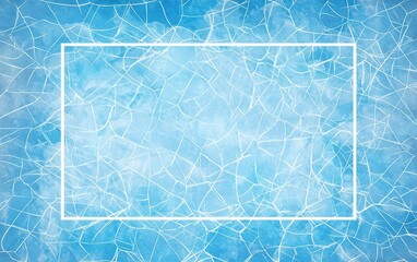 Poster - Colorful water surface with delicate ripples and a white border, evoking a refreshing summer vibe and a tranquil atmosphere