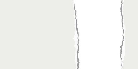 Wall Mural - Piece of an oblong sheet of paper torn from top to bottom. 