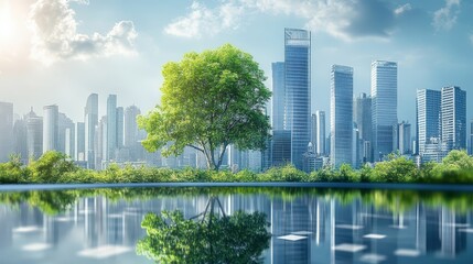 Poster - the integration of clean tech in urban planning aims to create sustainable cities that prioritize gr
