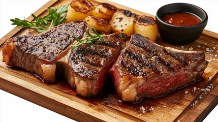 T-bone beef cut steak meat pork
