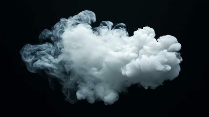 Ink white smoke on black background
