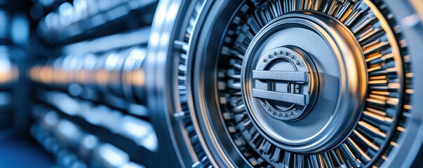 Poster - Digital Vault with Financial Data Streams