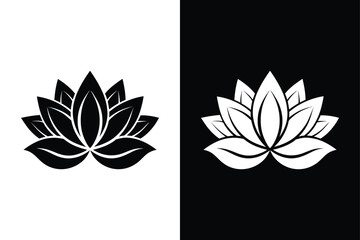 Wall Mural - lotus flower logo. vector illustrations isolated on white background.