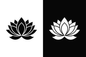 Wall Mural - lotus flower logo. vector illustrations isolated on white background.
