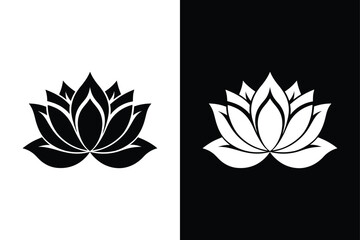 Wall Mural - lotus flower logo. vector illustrations isolated on white background.