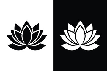Wall Mural - lotus flower logo. vector illustrations isolated on white background.