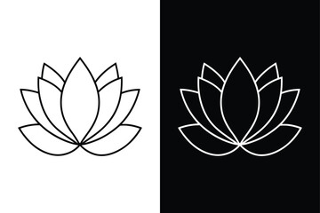Wall Mural - lotus flower logo. vector illustrations isolated on white background.