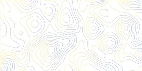 Poster - Abstract white colorful gradient Topographic line map background. Contour elevation topographic and textured Background Modern design with White background with topographic wavy pate for decoration.	