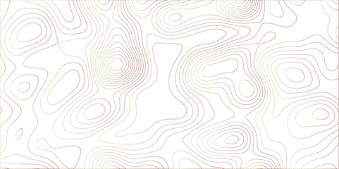 Poster - Abstract white colorful gradient Topographic line map background. Contour elevation topographic and textured Background Modern design with White background with topographic wavy pate for decoration.	