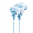 © Tondone - Industrial smokestacks releasing emissions into the sky, highlighting environmental concerns and air pollution issues in urban areas.
