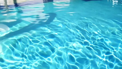 Wall Mural - pure blue water in the pool with light reflections. blue water in the pool. waves in the pool. pure 