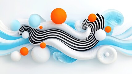 Poster - Artistic interpretation of zebra stripes blending into abstract shapes, using high contrast to highlight the intricate patterns