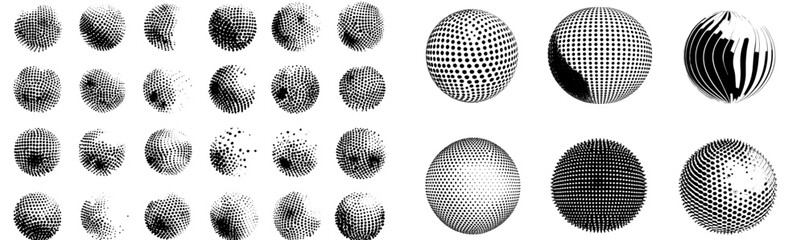 Poster - halftone dots gradient horizontal pattern. dot spray texture gradient modern background illustration
