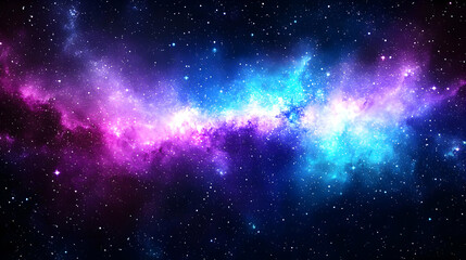 Wall Mural - Cosmic Nebula with Swirling Colors and Scattered Stars