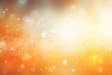 Poster - An abstract bokeh gradient with smooth light transitions in orange and yellow tones, creating a calming and serene atmosphere image.