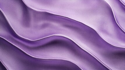 Poster - Violet wave patterned fabric representing the 2022 color trend Stylish textile backdrop with a textured surface viewed from above