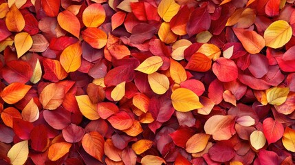 Poster - Vibrant and attractive backdrop featuring an array of fallen leaves