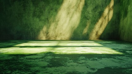 Poster - Dark shamrock green concrete texture on the floor