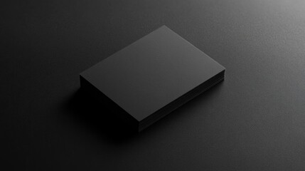 Poster - Business card mockup template featuring a black background with deep shadows showcasing a blank space for your design